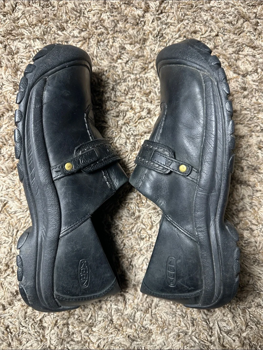 Keen Black Leather Slip-On Casual Walking Comfort shoes Women’s size 10